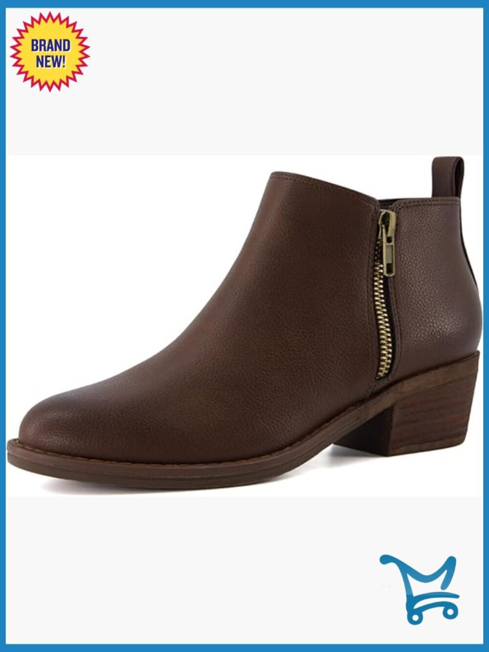 Memory Foam Ankle Bootie with Side Zipper, Wide Widths